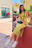 Such a cute length and fit! You can dress down with vans or dress it up! Love the color - Lindsay H.