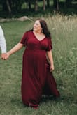 I really loved this dress for our engagement photos! It was very flattering on my body type and I loved the way it flowed when I moved! - Kaci W.