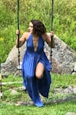 I love this dress! If wrinkles very easily, so you'll need a steamer or gentle iron. The small didn't hit at my waste, so I had to go up a size for the right fit, but that might be my build. I got sooo many compliments and can't wait to wear it again! - Rae S.