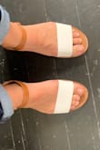 It's to wide for my feet saddle but it's cute sandals I like them but probably won't wear it! - Kristina M.
