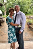 This dress was perfect for my niece's wedding! The fabric is light, airy, and so comfortable. The slit gives it some sex appeal, the color is beautiful, and I love the flutter sleeves! As you can see, I had it shortened because I think maxi dresses look horrible on me. I wanted it to hit above the knee, but the seamstress messed up, and I didn't have time for more alterations, so it fell right below the knee instead. I'll probably have it shortened in the future for a date night! The neckline tended to gap, so I had them put a hook/eye - worked great - didn't have to worry about it falling open while I danced all night! Highly recommend this dress! - Renee G.