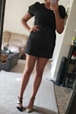 I LOVED this dress. However it was entirely too short. I have very long legs so if you're tall, just be aware! My butt cheeks were out even standing up (picture doesn't do it justice) and if I bent over.. everything shows, and I mean everything. As far as body wise, great. disguises tummy issues very well! If this was a few inches longer I definitely would have kept it!! - Samantha D.