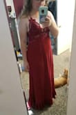 I didn't think there was any way I would love this dress in person as much as I did seeing it online - but holy cow, do I ever! I got it for engagement photos and can't wait to see how those turn out. I'm a very short person at only 5'0", so most maxi dresses are way too long on me, but this one actually fit at a better length than most of what I've gotten at lulus and will be perfect with heels. I also hate going braless in anything, but this dress has the perfect amount of lining and fits so nicely that I actually love it without a bra! Plus, stretchy material instead of a zipper means I can breathe in it. Just can't get over how comfortable it is to wear (I legit don't want to take it off) and love the details on it too. - Olivia C.