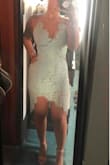Great dress, just liner is short so when you sit down it rides up. Perfect for wedding. - Lexi L.