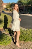 Super cute and comfortable summer dress! For those with larger busts, it is a bit low cut but I still felt comfortable in it. It  ran a little big but I think a size smaller would've been too tight. It has a tie in back though so you are able to tighten it a little yourself. - Alissa L.