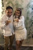 I wore this for my civil ceremony and it fit perfectly! It really complimented my figure and was very classy! - Marcela A.