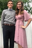I loved this dress! I added a pin at the bust to close it a little more so that it would be wedding appropriate. I love the slight high-low and the flowing sleeves. The wrap style made my stomach look flat and the mauve color was just perfect. - Kendall D.