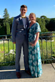 This dress was perfect for a rehearsal dinner, could be great for a wedding guest too! Needed a few alterations in the length and the shoulders. I could have gone a size down I think, but love the color and it's so easy to wear. Did not have to wear a special bra with it, just a nude bra because the fabric is a little thin, but not super see-through! Absolutely love this dress and I will wear it again! - Megan M.