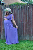Not only is purple hard to find.. but this dress was perfect for my Baby Shower Bump and it's something I'll be able to continue wearing afterwards. Also very lightweight and comfortable! - Katie T.
