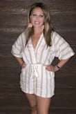 Such a cute, well fitting romper. A little roomy but I am a true medium and it fit perfectly! - Ann P.