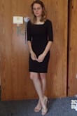 It looked great on me. Fabric is nice. Very formal and sophisticated looking dress. Flattering as well. - Kortney B.