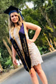 I got this for graduation pictures and it worked perfect. The size fit me perfect for how I like. It was a bit loose in the waist but it allowed me to move and bend so as not to be constricting. It was nice to have something that wasn't completely white so it didn't get too lost in pictures. Overall happy and will be able to wear it for multiple occasions. - Dana G.