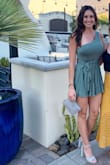 I LOVE this romper. It was the perfect outfit for a dinner out with my girlfriends. (My shoes in the photo are from Lulus too!)
I'm 5'9 and I will admit the romper is a little short in the back and the bottom portion wrinkles very easily - but it's still worth every penny. - Paige B.