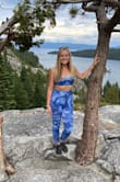 The sports bra was really comfortable, supportive, and flattering. I went on a hike wearing this set and the sports bra hid sweat very well and remained comfortable the entire time. - Taylor H.