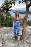 I love these leggings and the whole set because they are so cute and comfortable! I wore this for hours while hiking and it was very breathable and hid sweat. - Taylor H.
