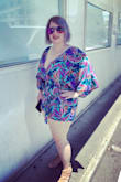 Beautiful pattern. Lots of compliments. Runs a little small. Fits my curves perfectly. I ordered an XL. - Maletta C.