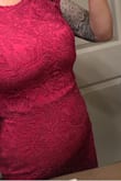 This fit great everywhere but the chest. I guess I was too busty for it? It created this dent in my breast. Prominent on one side, but also noticeable on the other side. Note that this is with no bra, I was afraid if I put a bra on it wouldn't fit at all. - Jessica G.