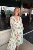 Just as pretty and elegant as the pictures online. The dress hits the floor so I had to wear 2-3 in heels with it, but I'm a little short (5'4"). Perfect for a bridal shower or any summery event. Highly recommend! - Ginger P.