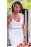 This dress was perfect for a casual wedding the material is nice and thick, very long had to get it tailored. - Feeling C.