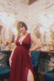 The dress is beautiful and pretty comfortable. It has a nice weight to it and I wore it in a hot climate, so even though I got a little hot, I wasn't really sweating due to the dress. I used it as the Maid of Honor and matched the other bridesmaid's dresses great! I did have to have slight alterations around the bust to fit a little closer to the body, and since I am short and did not wear stilettos, I had to take a little length from the bottom. Definitely would recommend it. - Vanessa M.