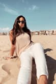 I love this top! I wore it all around California and received multiple compliments. I even was told I gave off Malibu vibes! This is now my Malibu vibe top haha - Courtney R.