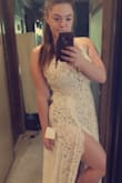 I bought this dress for my bridal shower, but just could not wait to review it! From the second I saw this dress I HAD TO HAVE IT!!! Unfortunately, by the time I discovered it, it had sold out. I asked for restock and checked every single day for my size! After a week they finally restocked a small, I grabbed it immediately! The next day a medium restocked and I grabbed that one too! The small fit everywhere except my chest. I'm so thankful I got the medium because it fits PERFECTLY!! I am so obsessed with this dress! - Savannah S.