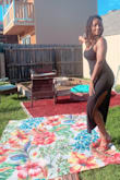 This is my new GO-TO casual dress. I have large breasts and this holds me up so I don't have to figure out a bra to put underneath. It also is a nice material that is thick enough not to show underwear lines or dimples on the backside... lol... but is still nice and cool for the hot Texas weather. LOVE IT!!! - Renee A.
