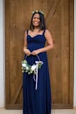 Bought this to wear in my sister's wedding this past February, it was perfect! I wore the sleeves on my shoulders because it felt more comfortable to me and it still looked beautiful. - Maria B.