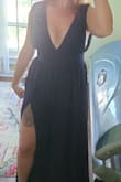 I was skeptical ordering this because I'm tall and often dresses aren't long enough and tye material never looks as it should. After reading all the reviews, I ordered and its perfect! Its so flattering! Cannot wait to wear it to a wedding in 2 weeks! - Michelle B.