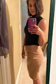 Love this skirt. I ordered a Medium. Gets me lots of compliments and even better, I feel good in it! Very flattering and perfect fit. - Jazzlyn G.