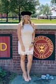 This dress was perfect for graduation pictures!! It's fitted and very comfortable. Highly recommend!! - Jordyn W.