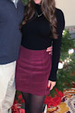 Such a cute skirt. There is some stretch to it and the material is very soft. Got so many compliments! - Danica L.