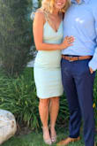 This dress fit even better than I could have imagined!!! I ordered my usual size (a medium) and it fit perfectly. Also I can rarely go bra-less and I did for this dress and it worked great. LOVE IT. - Mitch W.