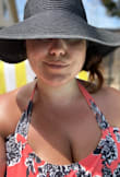 There are a few great things about this hat. First, it is cute as he**. Second, it is adjustable to fit any head and any hairstyle and the top is open to keep your head for getting to hot. Lastly and quite possibly the best thing about the hat is that you can undo the Velcro and roll it to fit in your bag. How many times have you been over wearing your hat but don't want to carry it around. Wear it to the pool, out to brunch, throw it over your bedhead to go to the store - it works wonders. - Kimberly W.