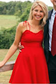 The small was a perfect fit as it flares out. The color is beautiful- got lots of compliments. - Jessica Y.
