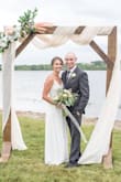 The overall fit was great..ordered size XS...it was super long on me so I did need to have it taken in. Also the bra area was big (small breasts) so I had to take that section in a bit as well...other then that it's all I needed! Perfect for our small personal wedding :) - Stephanie B.