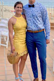 I am very short and it wasn't too long! Fit perfect and wasn't too tight around my slightly bigger butt :) - Emma P.