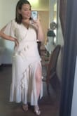Soft and elegant. I used this for my daughter's graduation and got so many compliments. 
This dress made me feel so pretty, just showed enough skin in a delicate way. - Daniela Z.