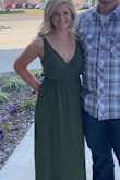 After reading the reviews i really hoped it would fit! The bust area was was way to big and I ordered an XS. I had to take in the straps to keep them from falling off my shoulders. I also had to use double sided fabric tape to keep the dress in place. The dress is not padded so I had to add my own padding. After all the fixes I loved the dress and I made it work! In the end I loved the dress just a lot of fixes prior to wearing. The length of the dress was perfect I wore with sandals and even heels looked good! - Allee C.