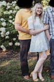 This dress was purchased for family pictures and was an absolutely perfect choice. It was a super cutesy fit and was flattering for my body type. The neck/chest area was slightly tight, as others have mentioned. - Janet I.