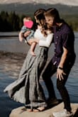 This skirt was beautiful and perfect for our family photos! It's flowy but doesn't flash people like other skirts I have. Would recommend! - Tess L.