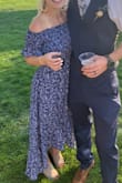Perfect wedding guest dress! I was worried about the height of the slit being too high, but it wasn't at all, and the length fit perfectly with heels. Sleeves stayed in place even when dancing! Seems like a dress that could be worn to many occasions for how versatile it is - Kaley L.