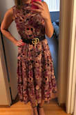 This dress is really cute and looks great if you add a belt. The material flows nicely and is not see-through. - Nikki A.