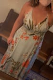 Went ahead and got rid of the sash, had my mom shorten it about 1" (even with 4" heels this dress is long!) and also added 2 snaps in the bust. but it was BEAUTIFUL and I felt gorgeous! Get yourself a sticky backless bra that clips in the front (some great choices on amazon) if you have larger breasts. - Cara W.