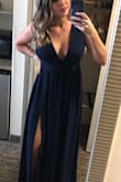 This dress is absolutely stunning. It is layered with such nice quality fabric and wears beautifully - however, I spent more on alterations than I paid for the actual dress! It is SO long and thus, costly because it's so many layers of fabric to alter. It is really nice quality but be prepared to budget to alter it if you're not on the taller side. - Sarah M.