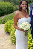 I wore this for our wedding ceremony and it was absolutely stunning. I did a lot of research on the dresses and actually bought 4 total before making a decision. This was the last one and it was THE ONE! - Cynthia C.