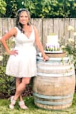 Perfect dress for my wedding reception. I love glittery, sparkly dresses. - Pars H.