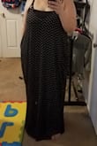 I love the dress and I love that it has pockets. The style the material is perfect it's not see through. I'm usually extra large I ordered M/L and it is big and long. Even thinking about exchanging for a smaller size. - RENEE R.
