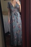Beautiful dress, but it covered me up too much and was too hot. I wish there was a leg slit or a lower back. - Sarah M.