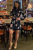 This dress ran a little large and it looked a little baggy but I fixed it with a small belt around my waist and it totally did the trick since I didn't have time to change it for a smaller size. - Stefanie C.